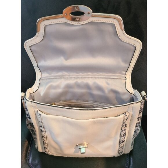 COACH MADISON TWO TONE PYTHON EMBOSSED EXOTIC LEATHER SADIE FLAP SATCHEL 27849 - Picture 7 of 11